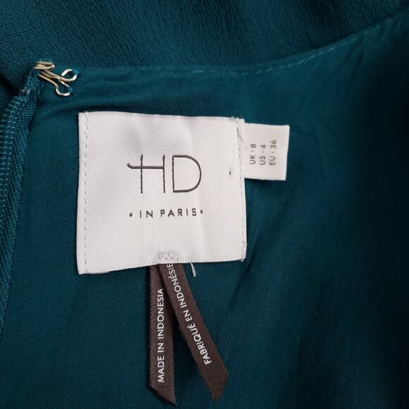 Anthropologie HD in Paris Jules Colorblock Shift Drop Waist Flapper Teal Women 4 - Picture 10 of 12